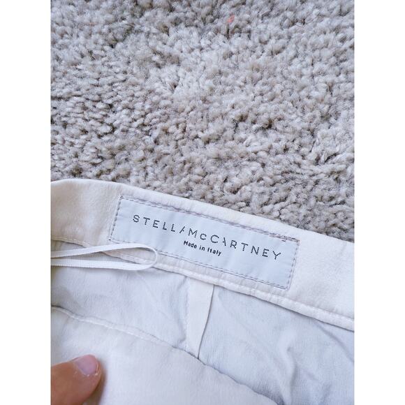 Stella McCartney Silk Mini Skirt Cream Pleated Small Quiet Luxury Old Money Chic - Picture 6 of 15